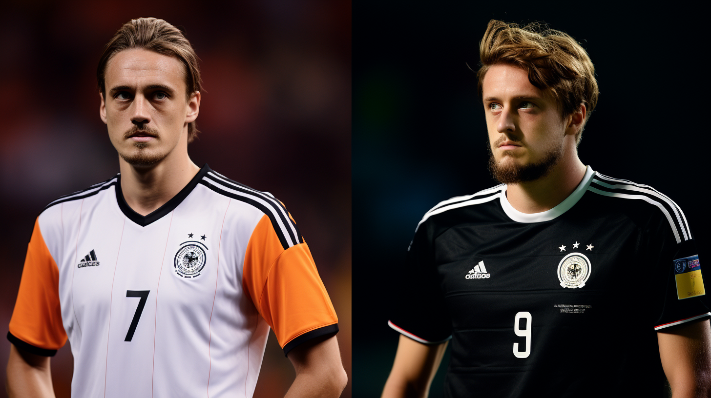 As estrelas do futebol Max Kruse e Jan-Peter Jacht...
